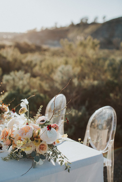 Bohemian spring wedding flowers