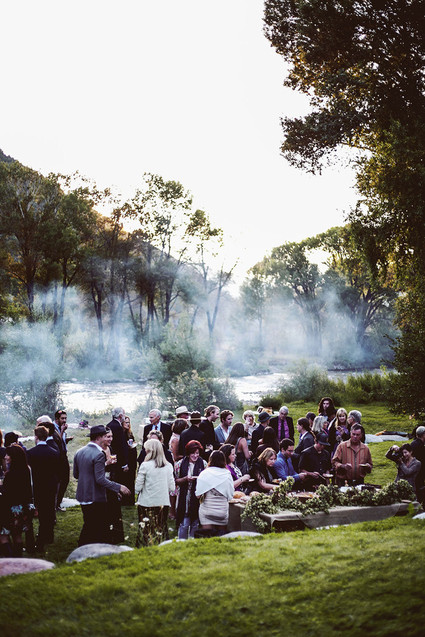 Bohemian wedding reception