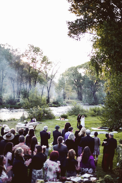 Bohemian wedding reception