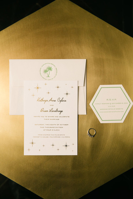 Mid-century wedding invitations