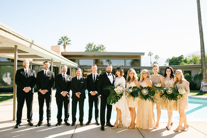 Gold wedding party