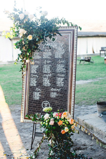 Romantic seating chart