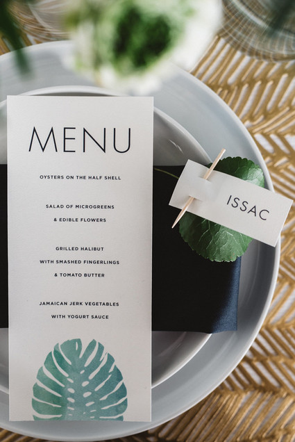 Modernt tropical menu Inspiration