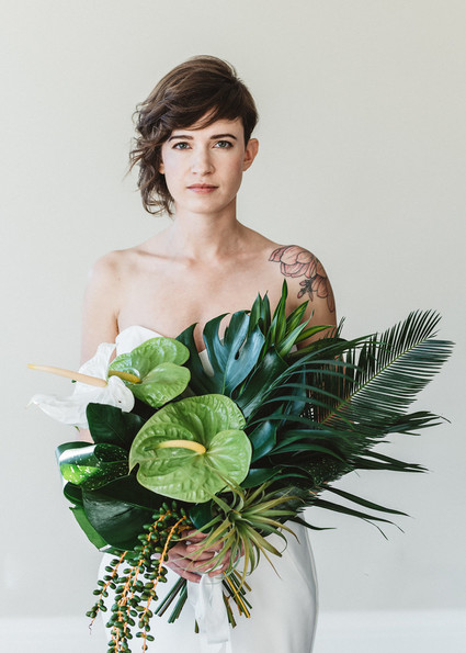 Tropical bridal bouquet