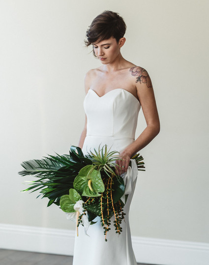 Tropical bridal bouquet