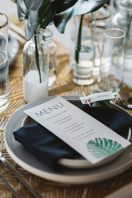 Tropical menu Inspiration
