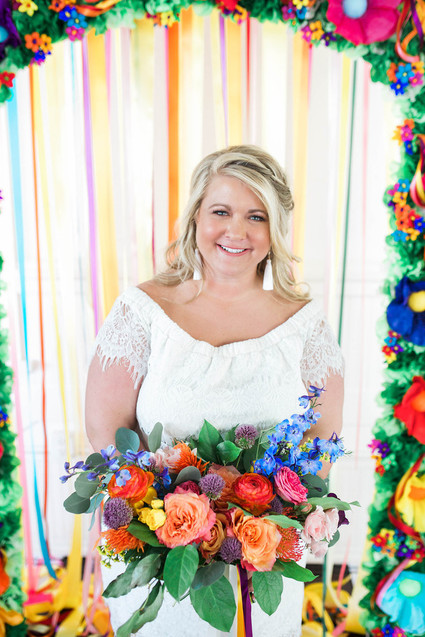Colorful bridal bouquet