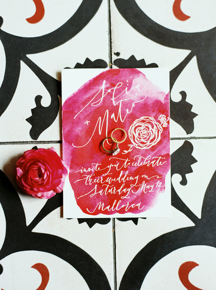 Vibrant wedding invitations