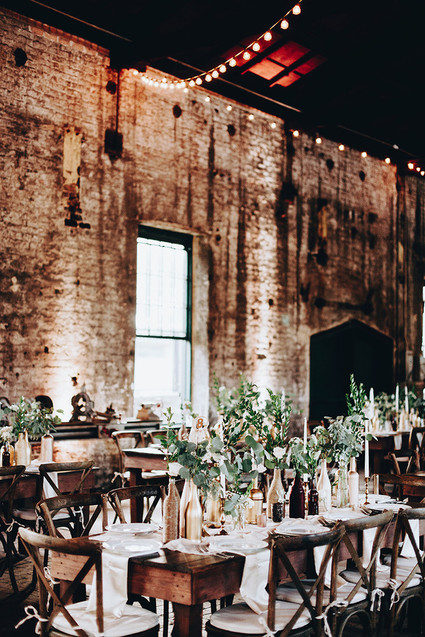 Bohemian wedding in a warehouse