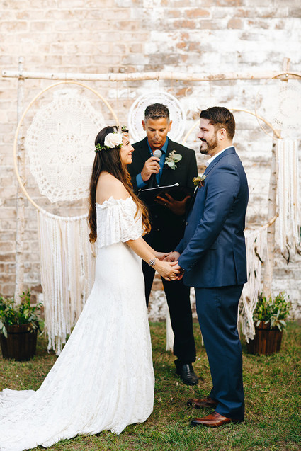 Boho wedding ceremony