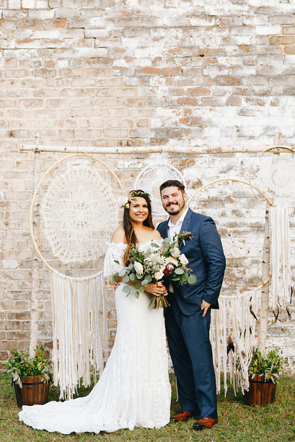 Boho wedding ceremony