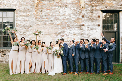 Bohemian wedding party