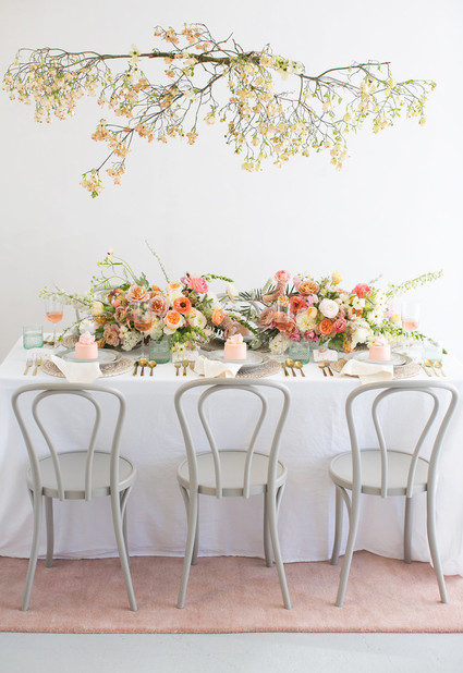 Blush floral bridal shower inspiration Inspiration