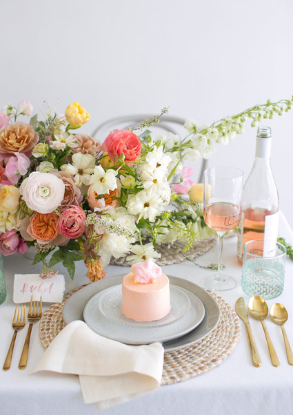 Blush floral bridal shower inspiration Inspiration