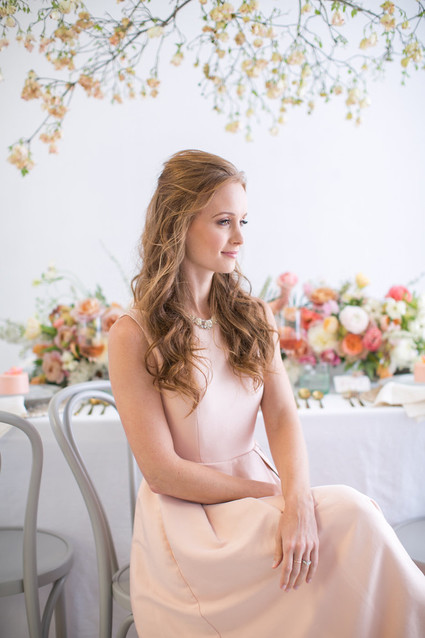Blush floral bridal shower inspiration Inspiration