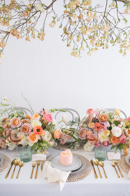 blush floral bridal shower