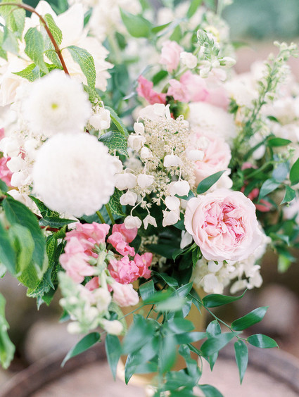 Pink wedding flowers