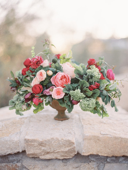 Red wedding flowers