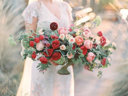 Red wedding flowers