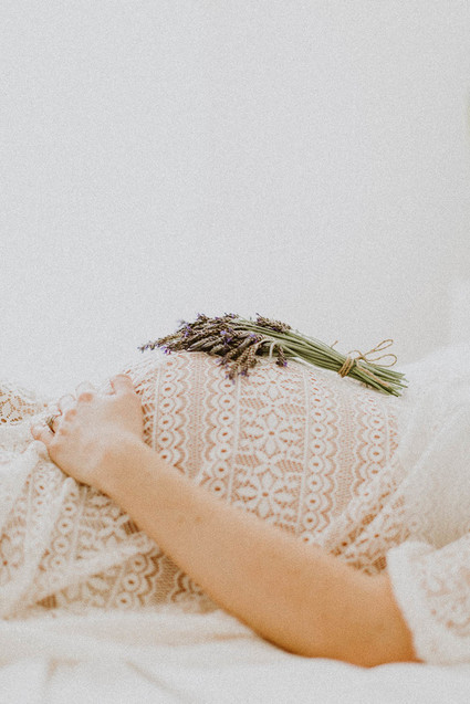 All white bohemian maternity photos