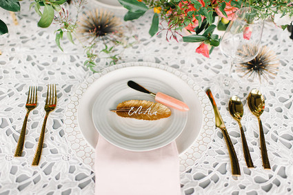 Modern glam place setting