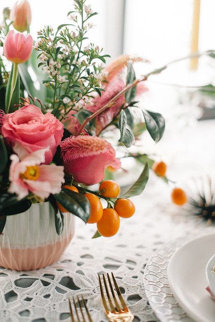 Coral and orange flowers