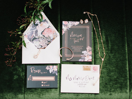 Floral wedding invitations