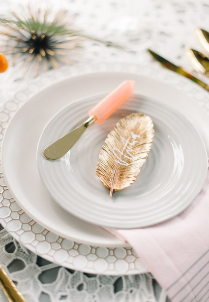 Gold place setting