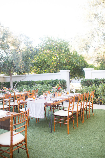 Desert wedding reception
