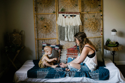 Bohemian mother-son photos