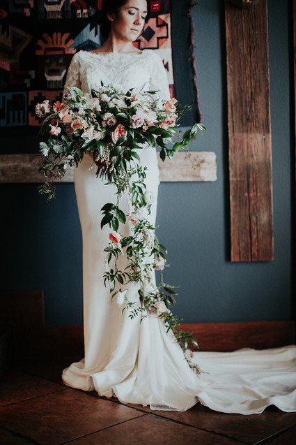 Dramatic wedding florals