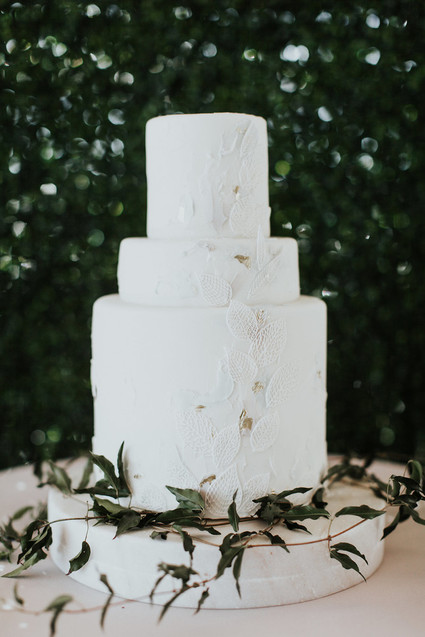 White wedding cake