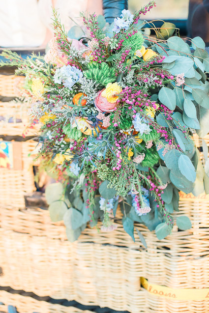 Bold wedding florals