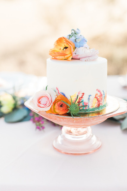 Colorful wedding cake