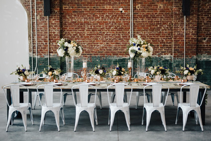 Industrial wedding tablescape