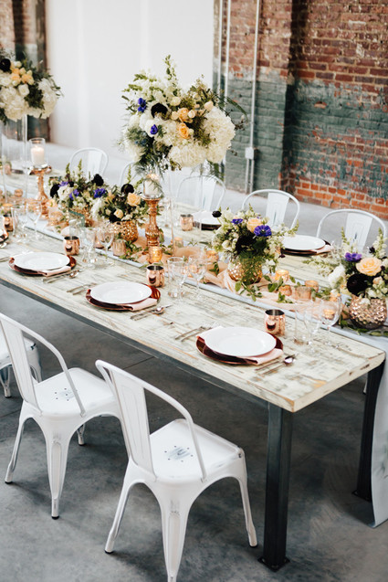 Industrial modern tablescape