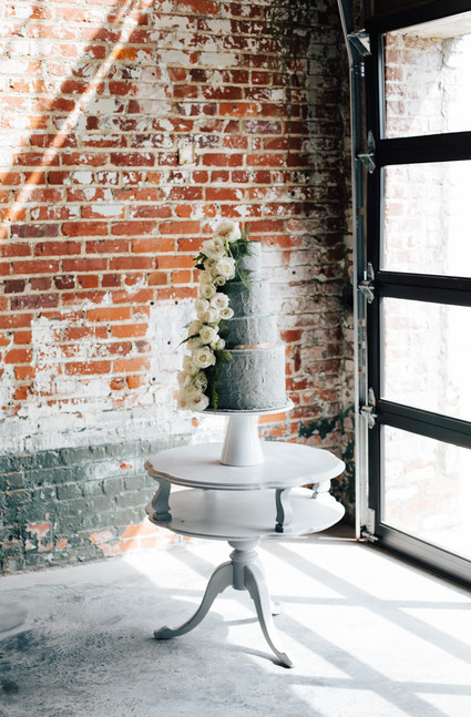 Industrial inspired wedding cake