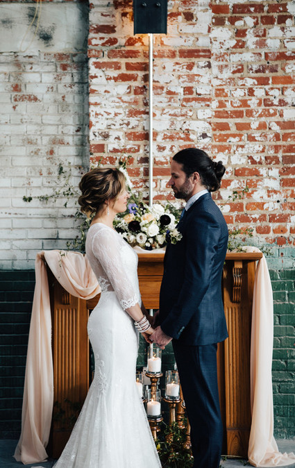 Industrial wedding ceremony
