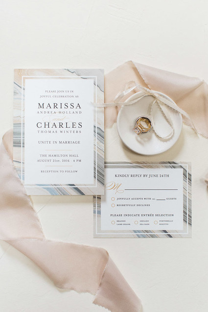 Romantic wedding invitations