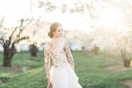 Floral wedding dress
