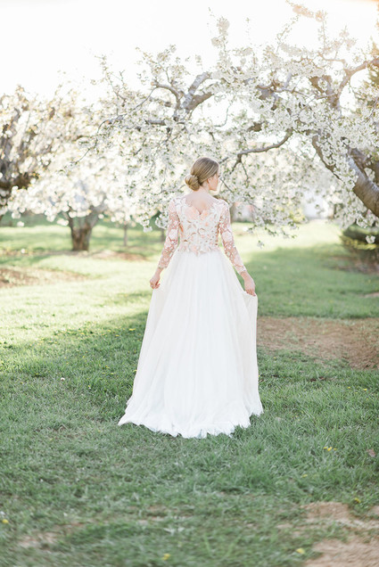Floral wedding dress