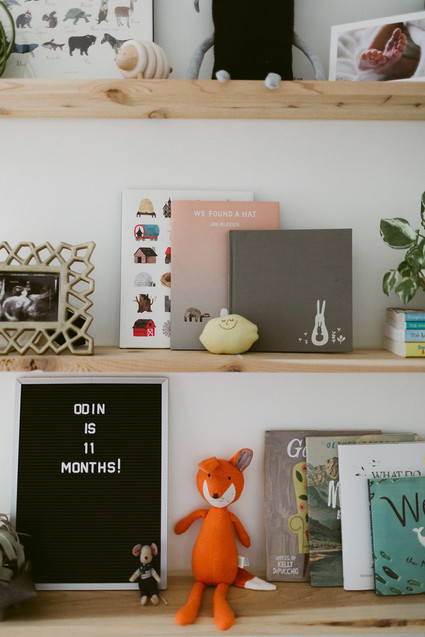 nursery shelves