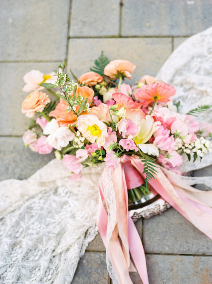Spring boho wedding bouquet