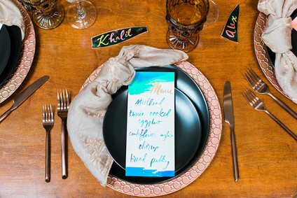 Painted menu Inspiration
