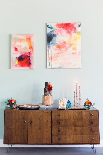 Artistic dessert table