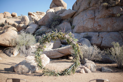 Floral ceremony hoop