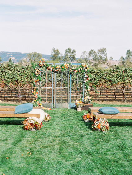 Vineyard wedding ceremony