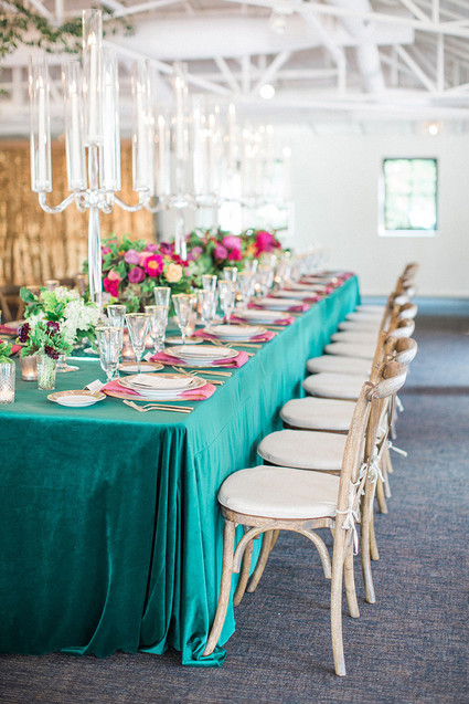 Emerald tablescape