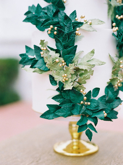 Emerald wedding cake