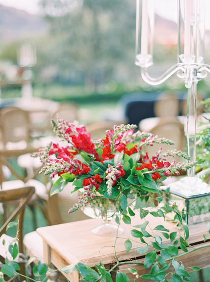Red floral arrangement